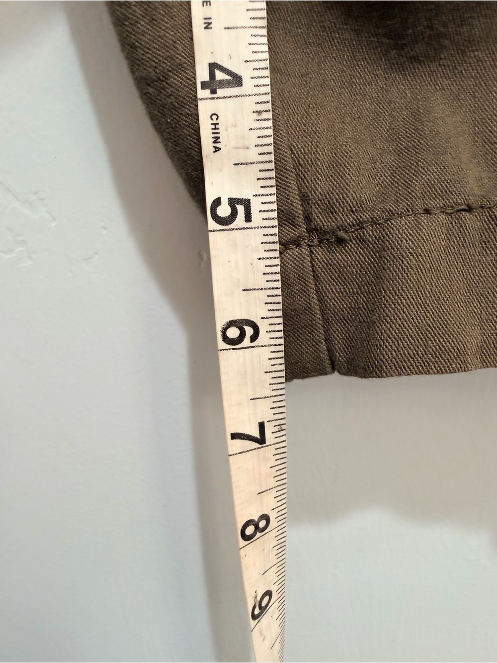 Todd Snyder Mens Cotton Linen 7" Officer Shorts Olive Brown Button Tab Size 28 - Picture 9 of 11